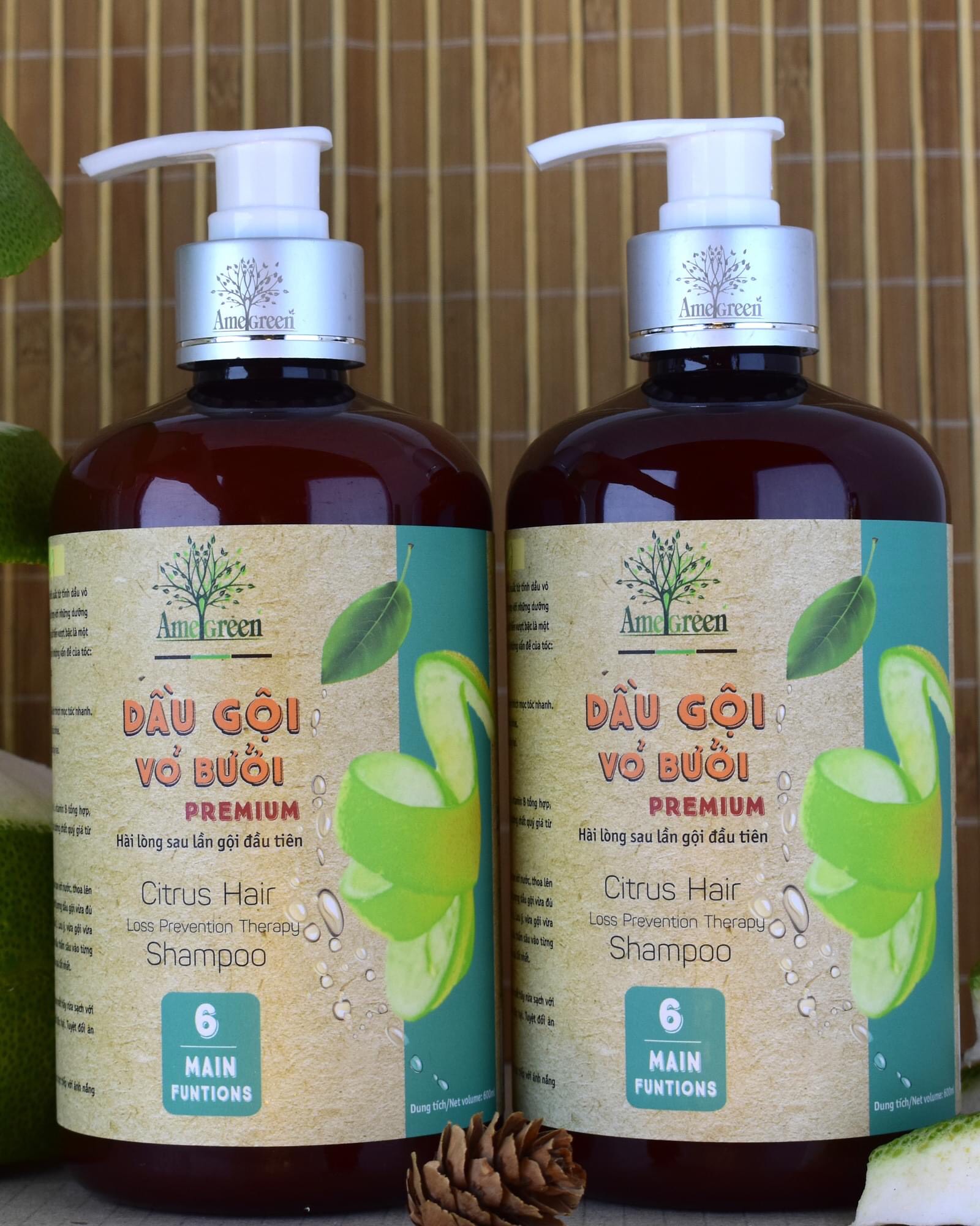 [HCM]Dầu Gội Tinh Dầu Vỏ Bưởi CAO CẤP Premium (600ml)