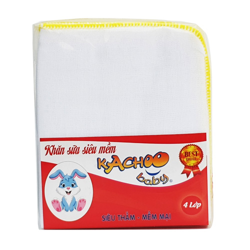 10 Khăn sữa siêu mềm bịch 4 lớp (24x28cm) KACHOOBABY