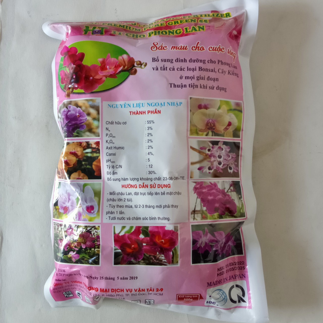 PHÂN BÓN TAN CHẬM TÚI LƯỚI CHUYÊN DÙNG CHO HOA PHONG LAN