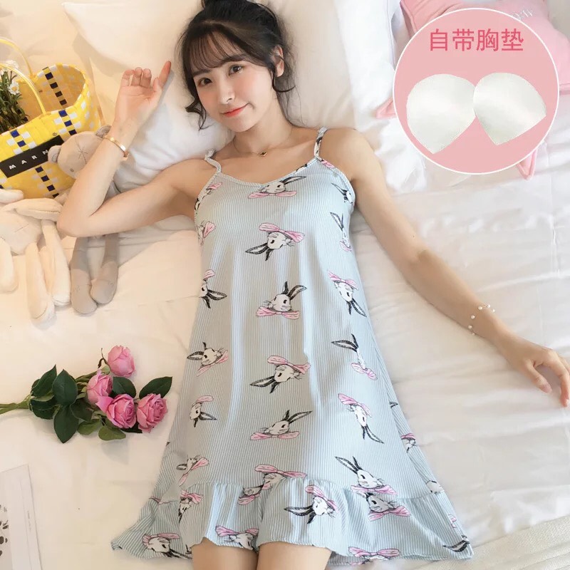 Váy ngủ hai dây có nệm ngực