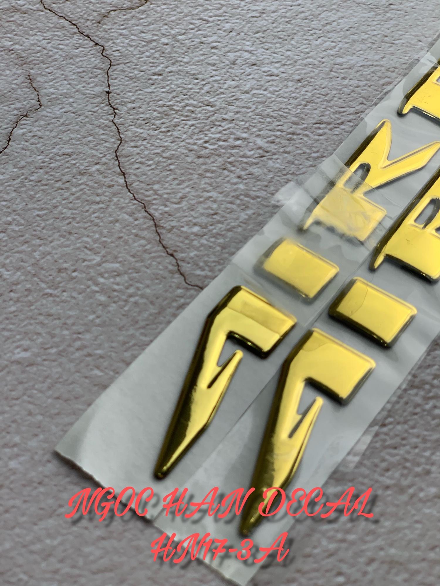 [HCM]Cặp chữ AirBlade crom màu vàng -- NGỌC HÂN DECAL