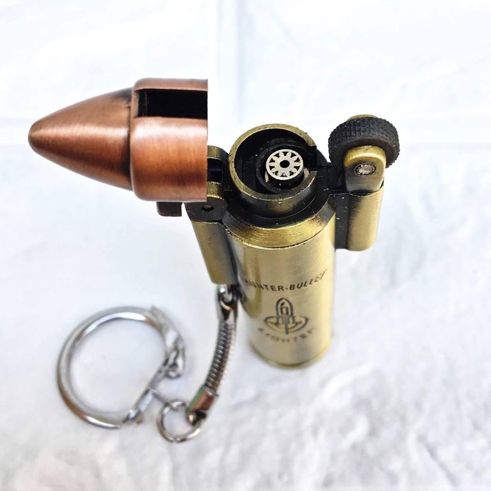 [HCM]BẬT LỬA KHÈ MÓC KHÓA HÌNH VIÊN ĐAN CÓ BÁNH XE - (XÀI GAS)