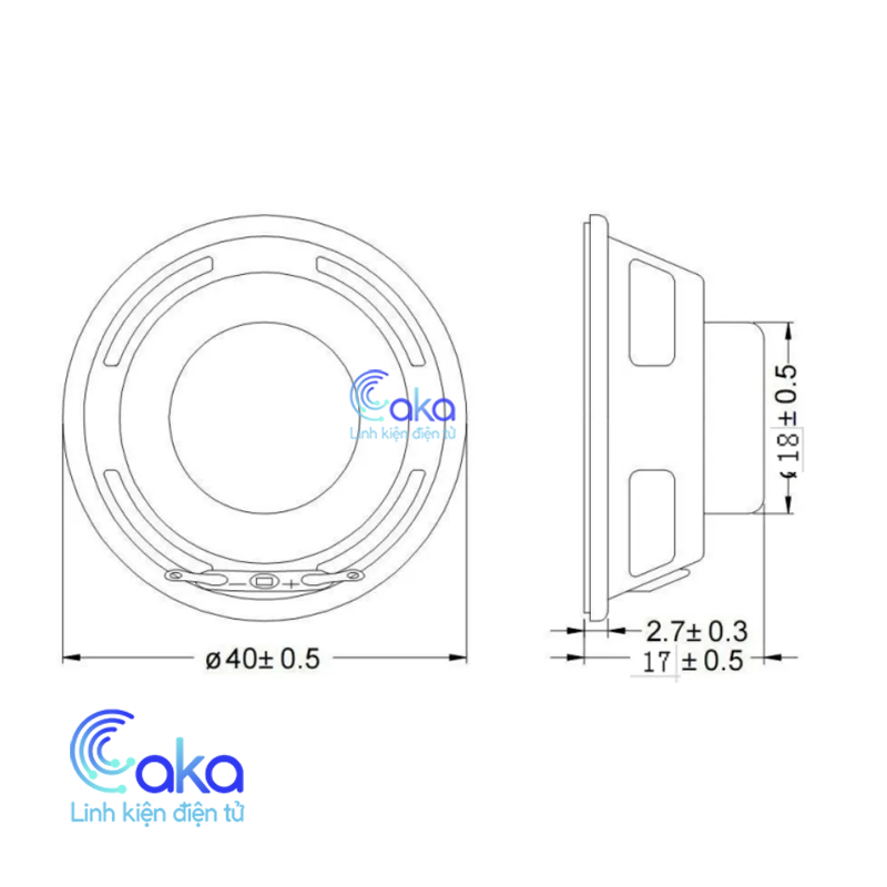 Loa 4R 3W đường kính 40mm