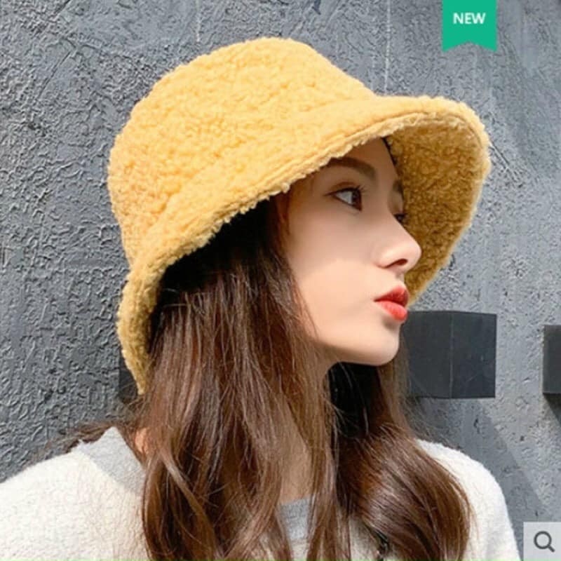 [SẴN]-☘ Mũ nón bucket lông cừu Ulzzang 01
