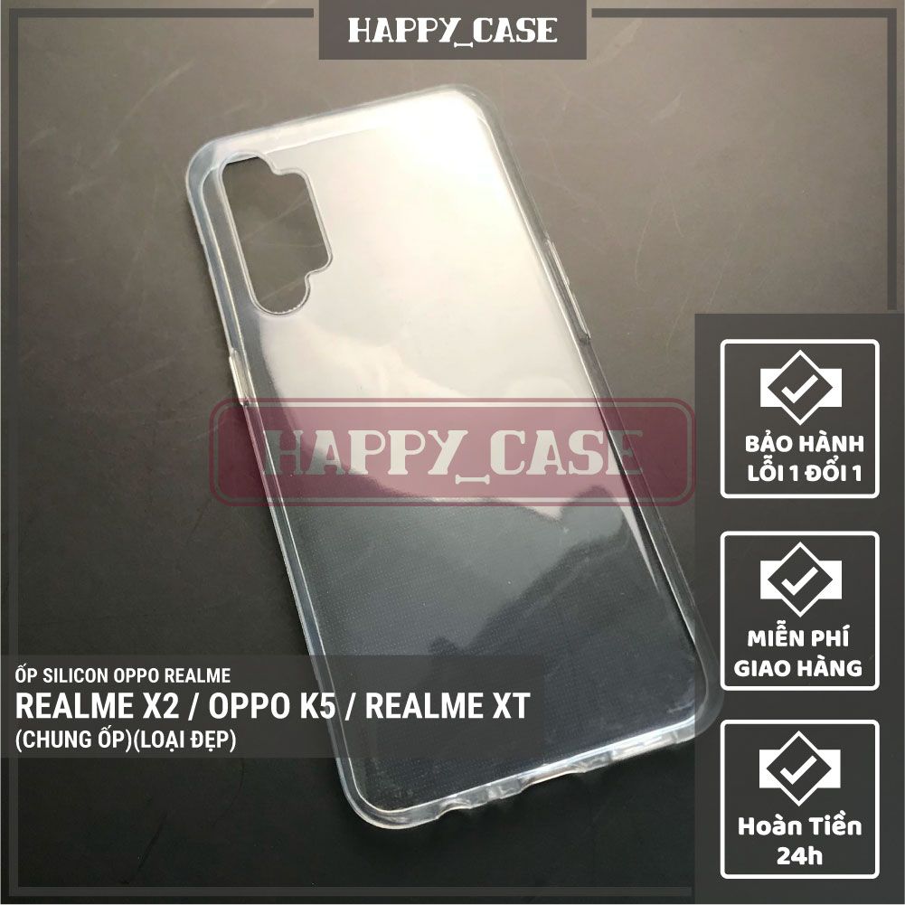 Ốp Điện Thoại REALME X2 / OPPO K5 / REALME XT (CHUNG ỐP)(LOẠI ĐẸP) Thin Transparent Silicon