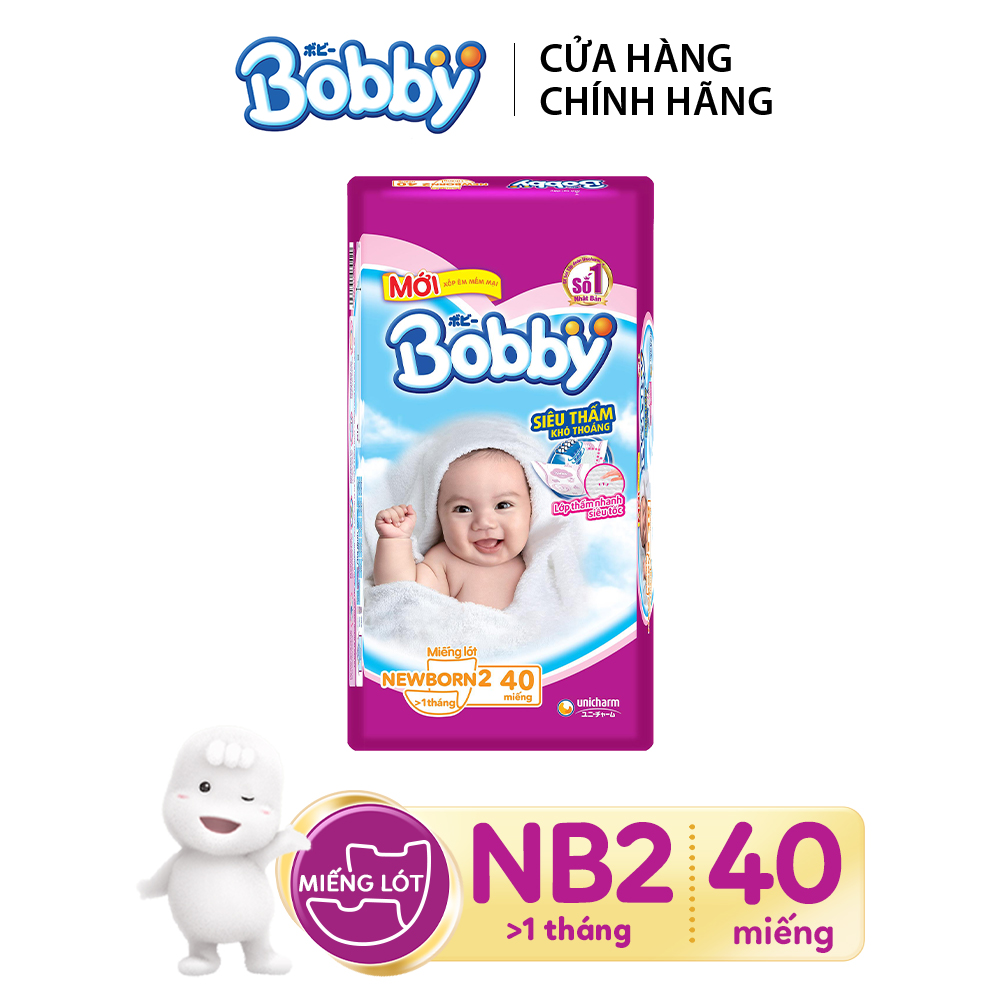 [Chính hãng] [Siêu Sale] MIẾNG LÓT BOBBY NEWBORN 2 40 MIẾNG >1 THÁNG .
