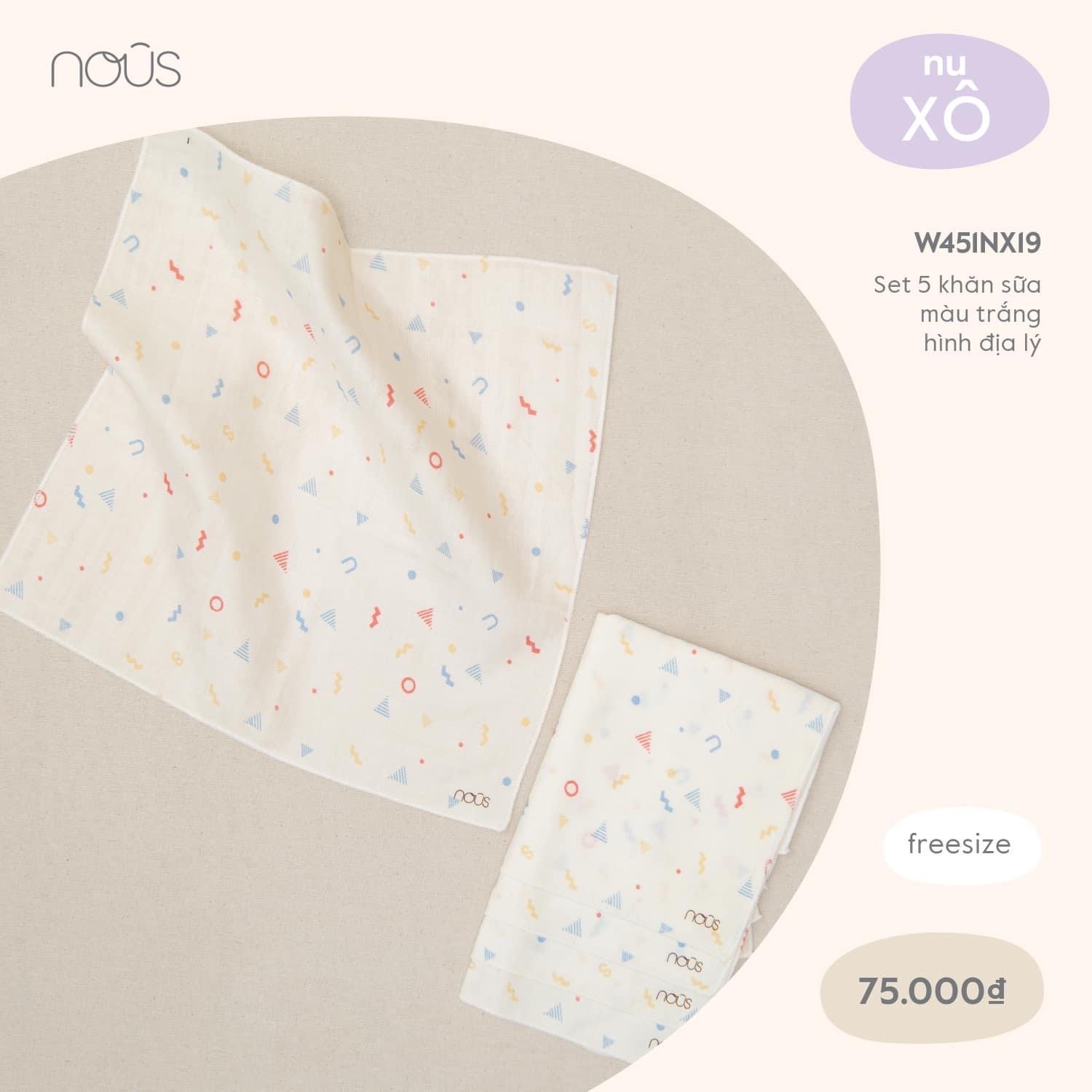 Set 5 khăn sữa Nous cho bé