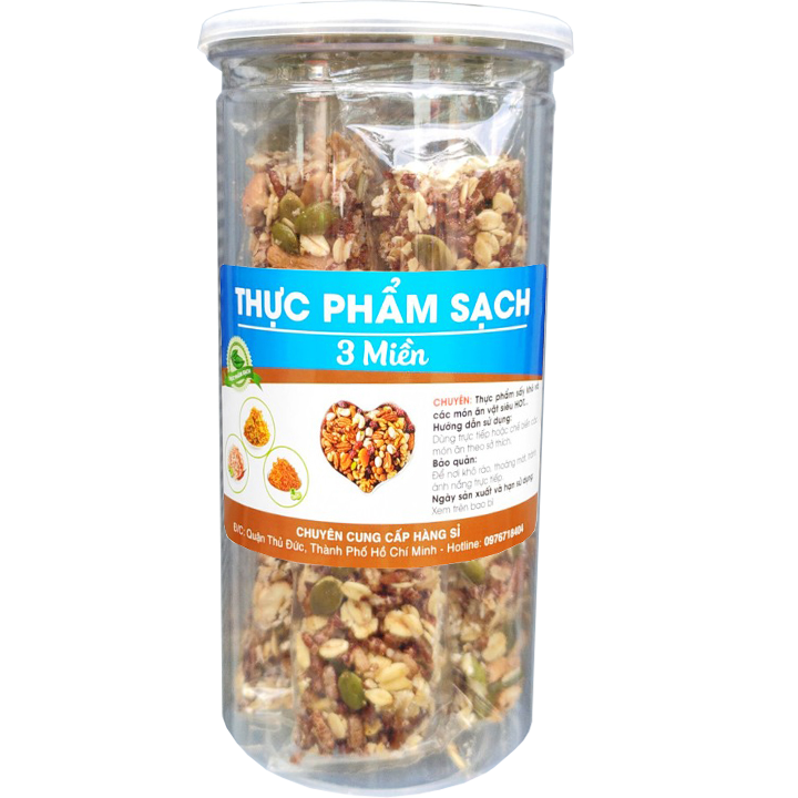 250g Thanh Cơm Gạo Lức Ngũ Cốc Siêu Hạt Hiệu TPS