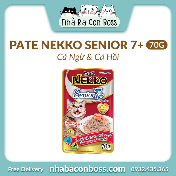 [Gói 70g] Pate Cho Mèo Nekko Senior 7+/ 11+