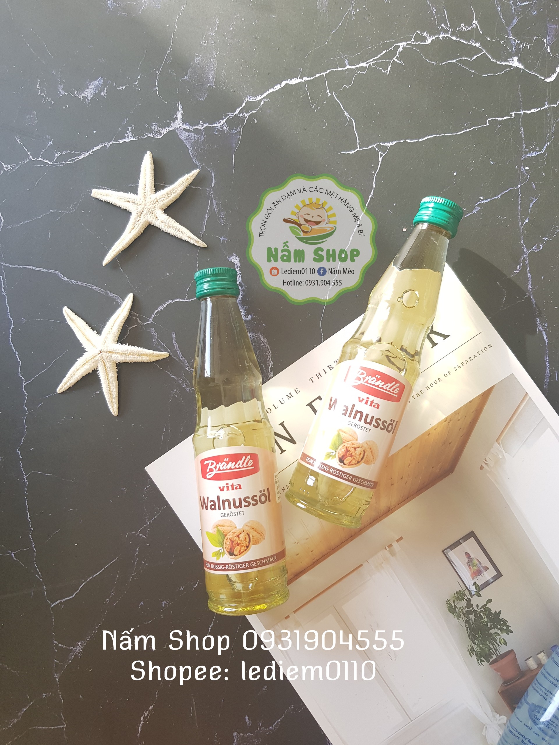 DẦU ĂN DẶM CHO BÉ 6M+ - Dầu óc chó