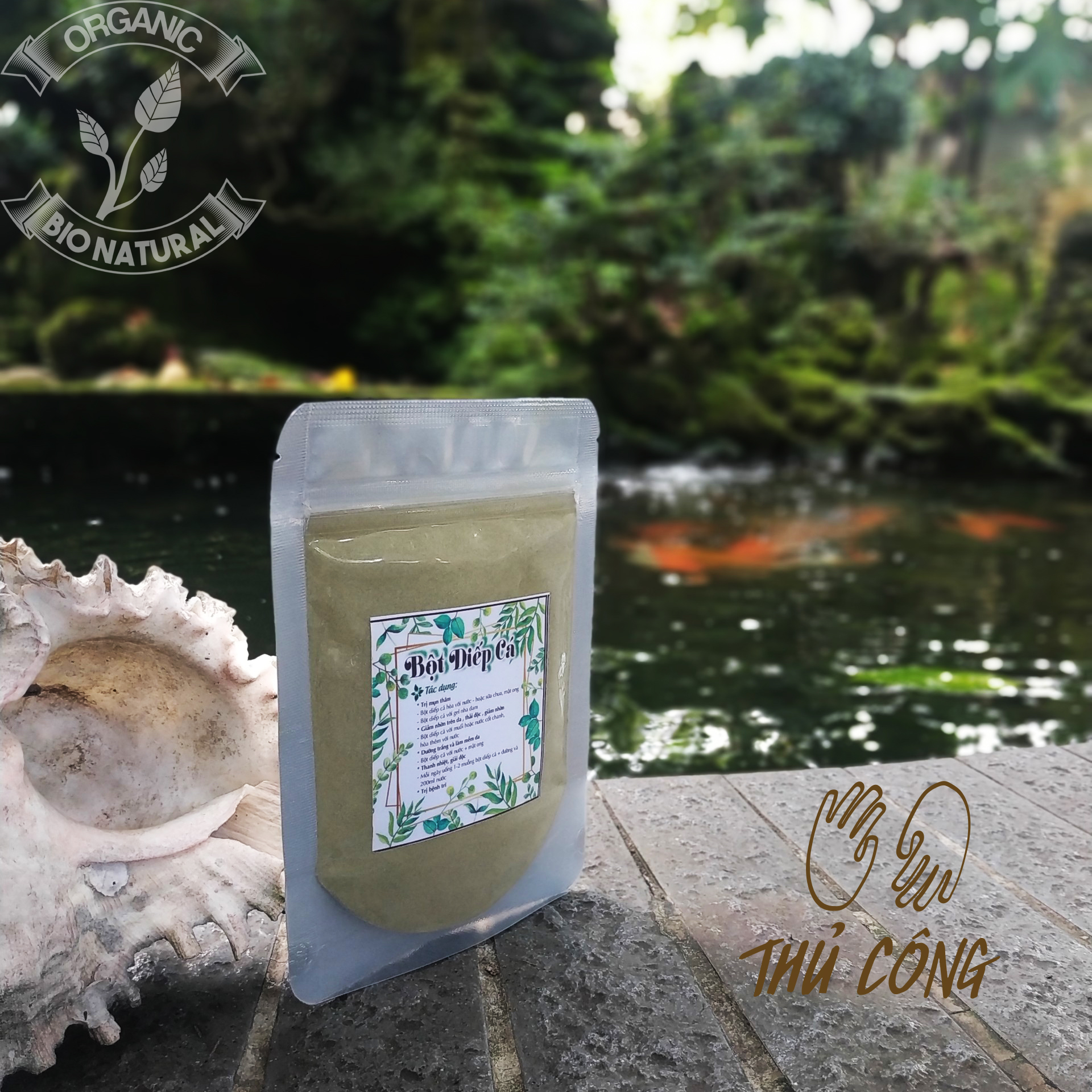 [BIONATURALVN] Bột đắp mặt nạ Lá Diếp Cá Handmade 50gr