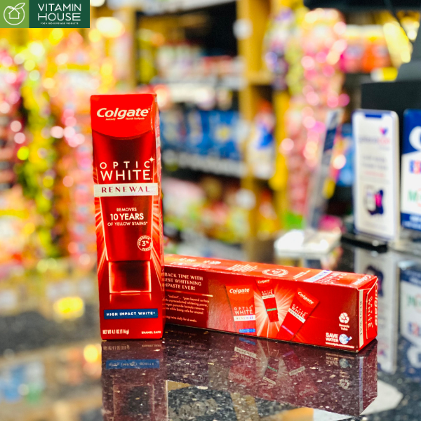 Kem đánh răng Colgate Optic white Renewal 116g