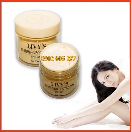 Kem Dưỡng Trắng Da Body Livy’s Thái Lan