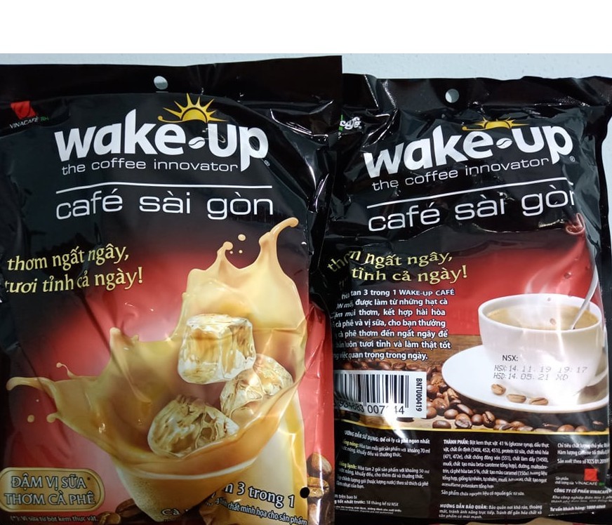 Cà Phê Sữa 3 in 1 Wake Up Café Sài Gòn 456g( 24gói x 19g)