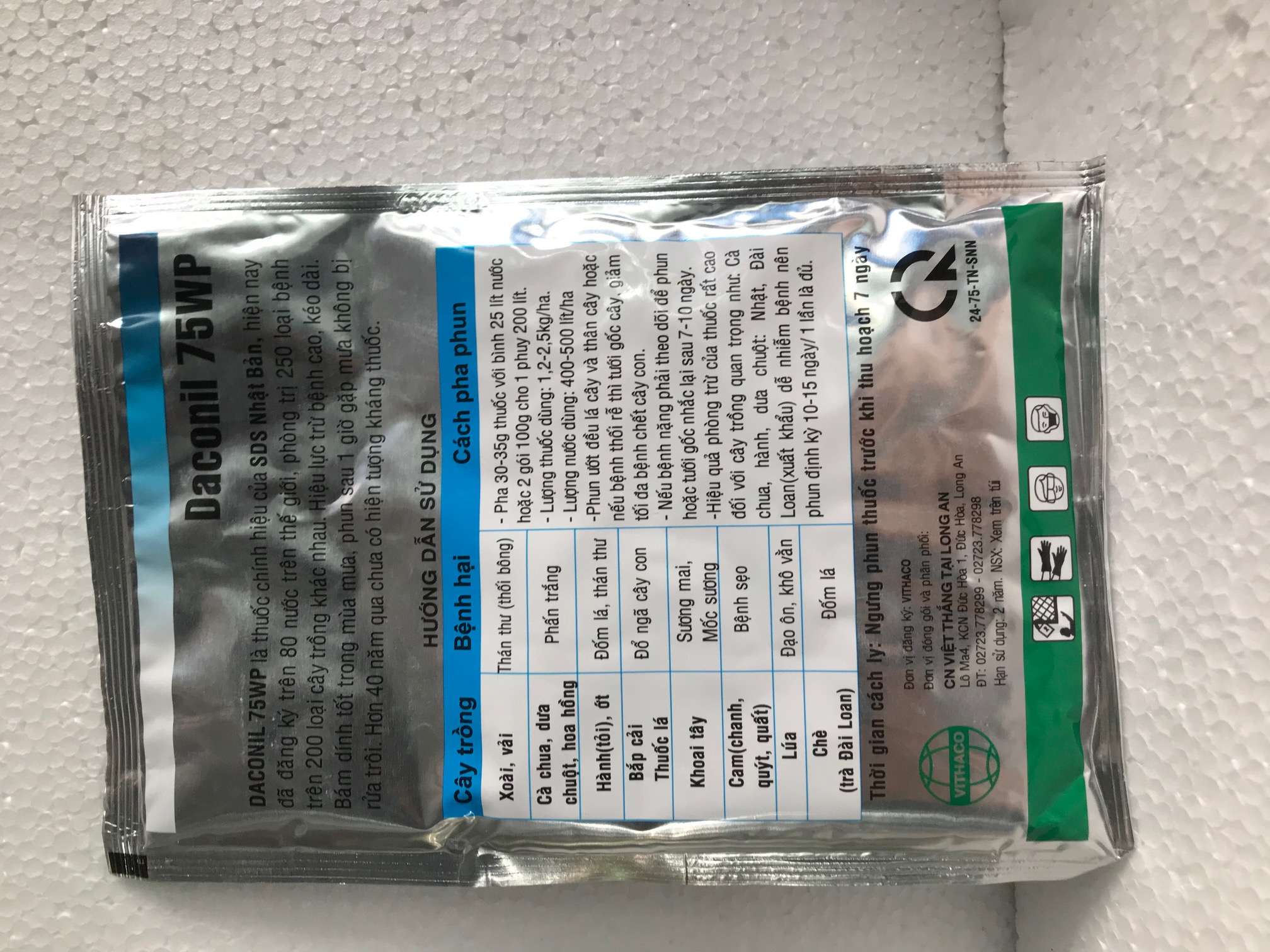 Trừ Nấm Bệnh Trên Cây Trồng Daconil 75WP