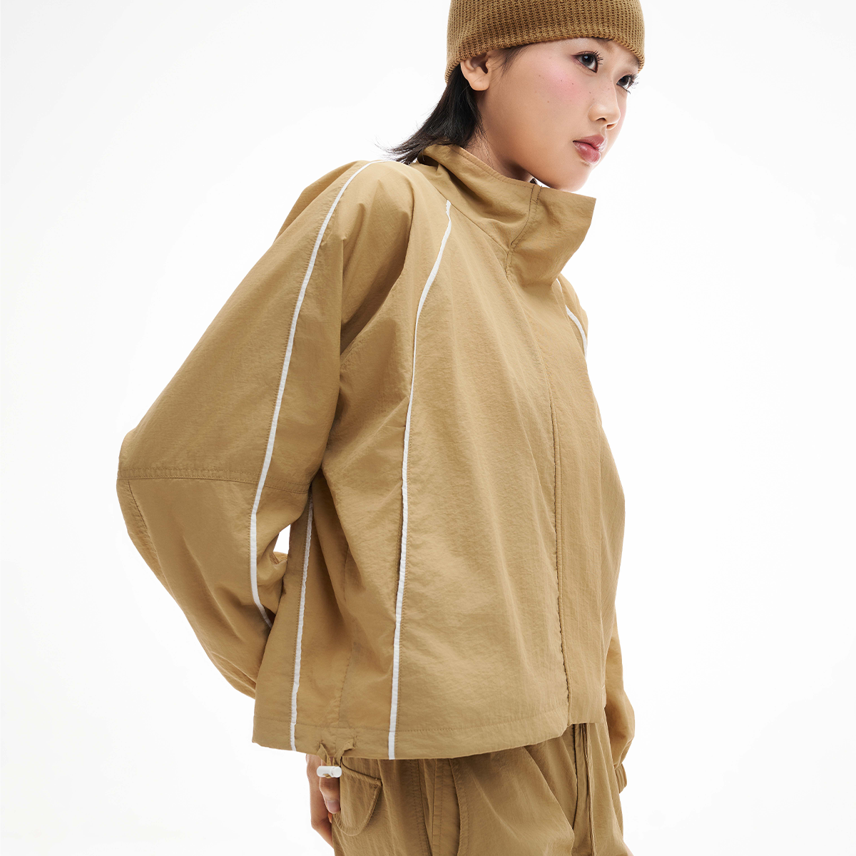 DOTTIE - Áo khoác dáng lửng vải dù - T0821