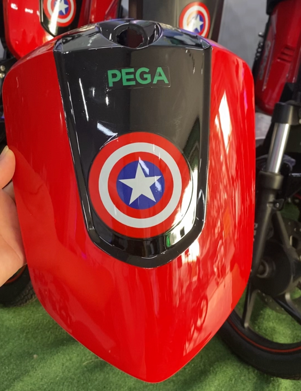 Mặt Cốp trước Cap A Pega- Mặt nạ trước cốp xe đạp điện hkbike Chính hãng