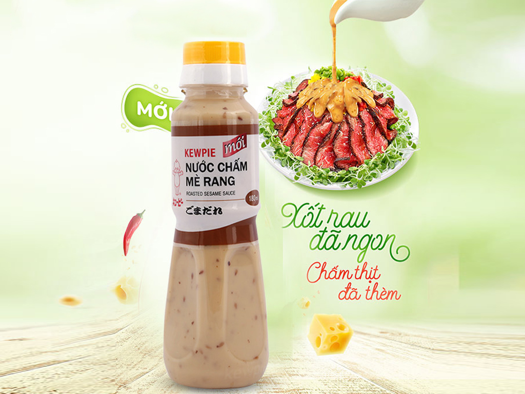 [Siêu thị WinMart] - Nước chấm mè rang Kewpie chai 180ml