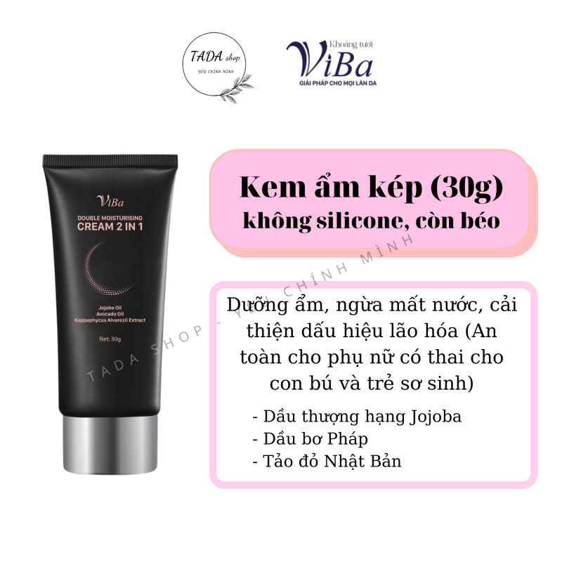 Kem khoá ẩm kép VIBA 30gr dưỡng ẩm, ngăn ngừa mất nước trên da, cải thiện dấu hiệu lão hoá - TADA shop giá rẻ