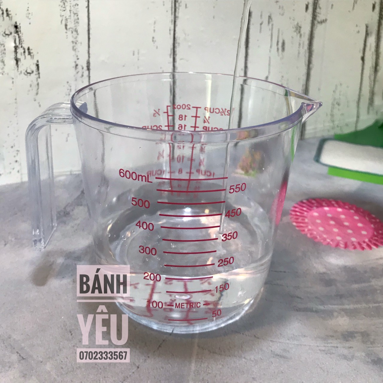 Ca Đong Nhựa ca đong nước chia vạch đỏ