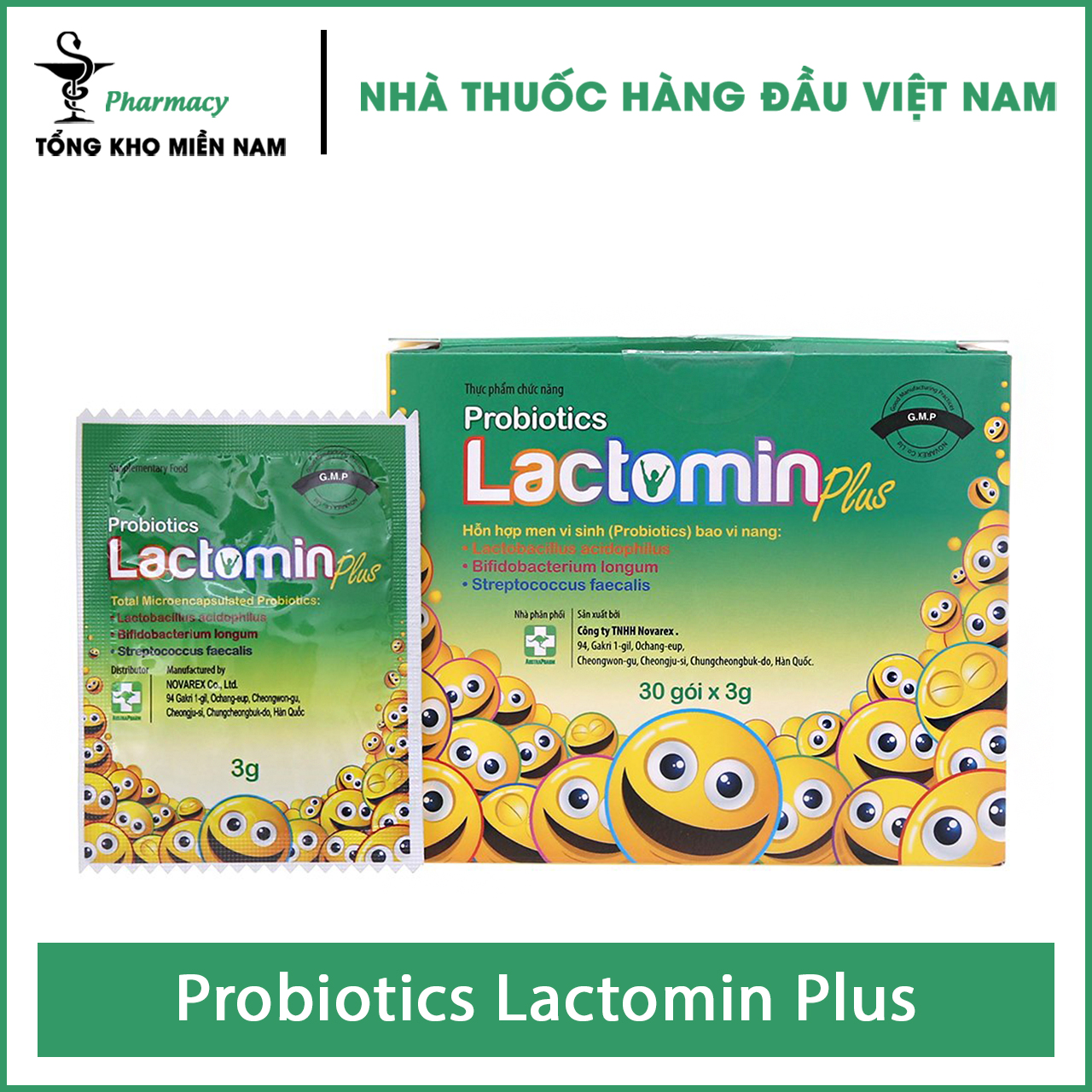 Probiotics lactomin plus - giúp cân bằng hệ vi sinh đường ruột - hộp 30 gói - tổng kho miềnnam