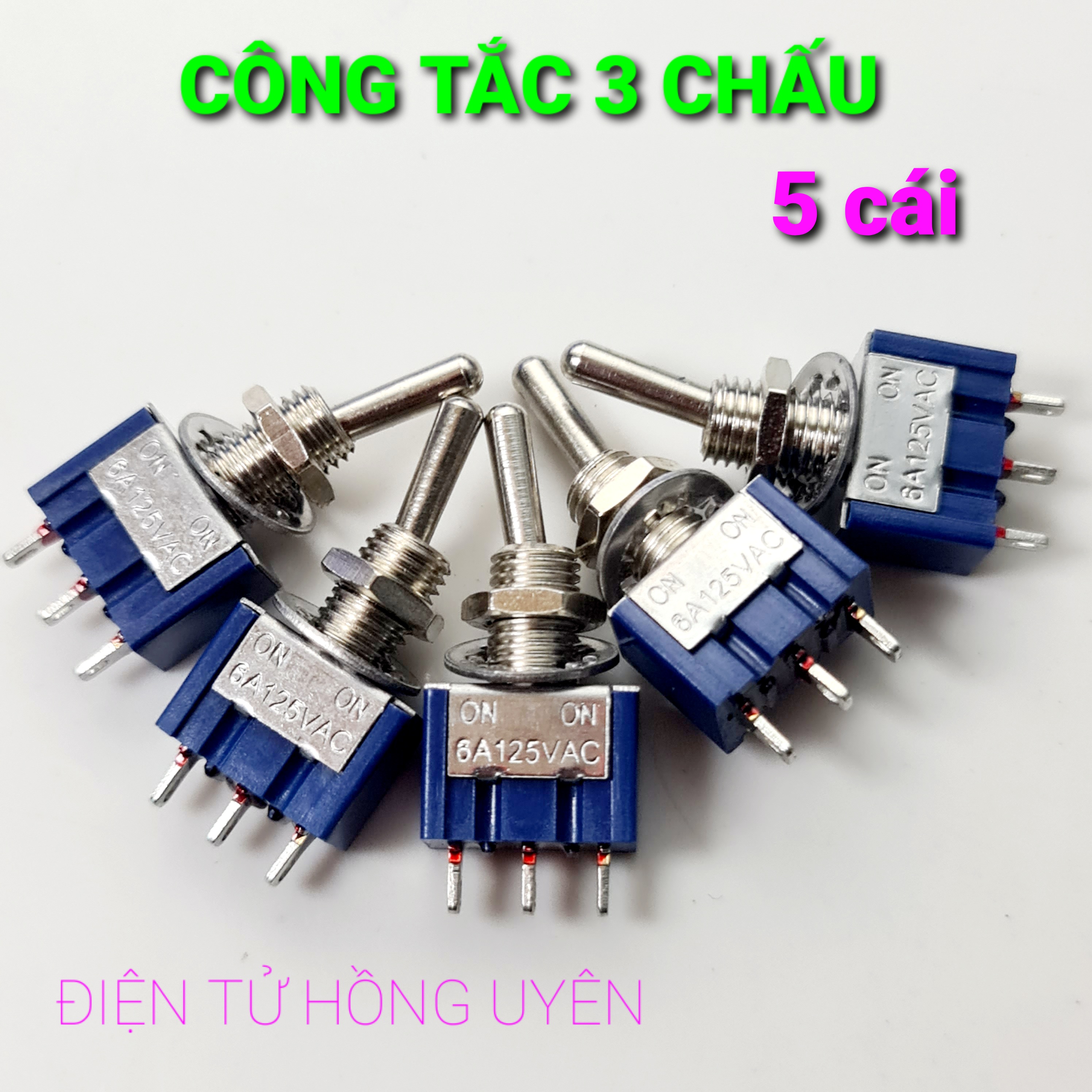 Combo 5 cái / 10 cái công tắc gạt 3 chấu on off . Công tắc MTS-102 6A-125V 3A-250V. Công tắc 3 chân chất liệu kim loại bập bênh 2 kênh mini on / off. Dùng làm công tắc tắt mở nguồn điện 12v - 220v