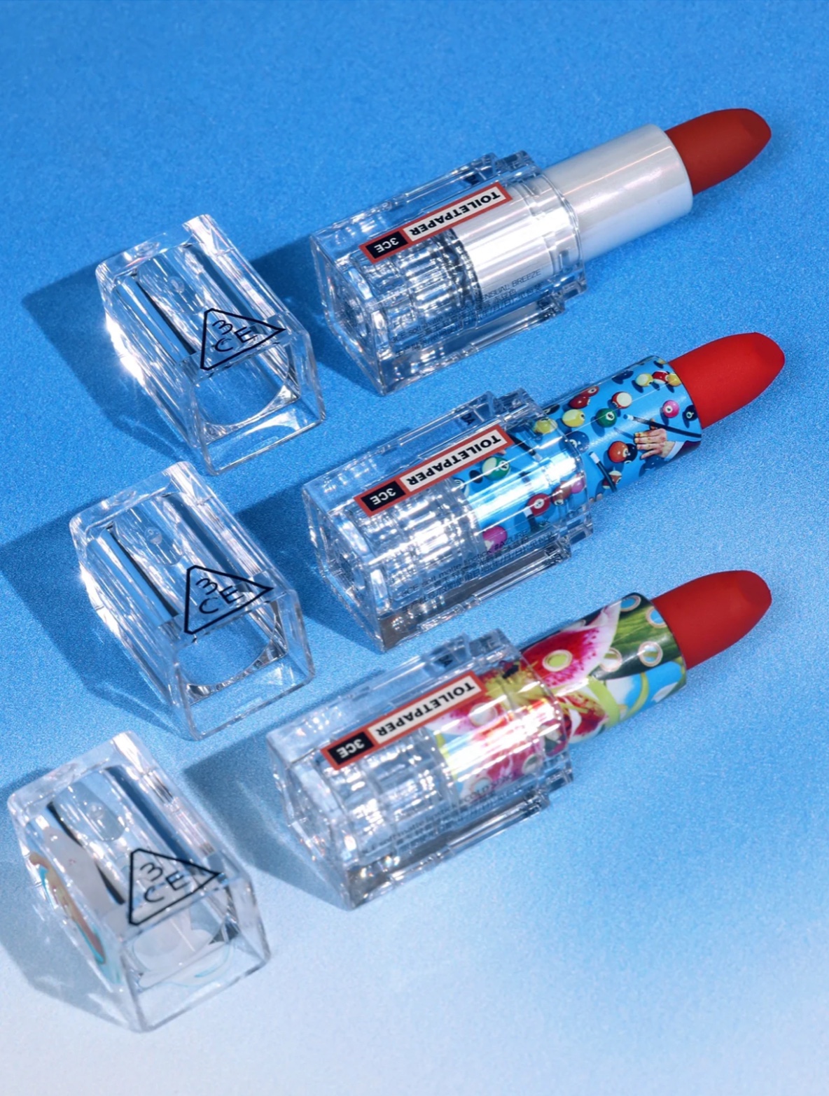 [3CE X Toiletpaper] Son Thỏi 3CE Soft Matte Lipstick (Sensual Breeze - Azure Pink - Cold Space)