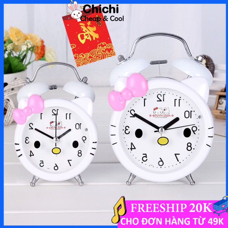Nơi bán Đồng Hồ Báo Thức Chuông Đôi Reo To Hình Hoạt Hình Dễ Thương DH04 Chichi, Đông hồ để báo thức, Đồng hồ để bàn phòng ngủ dễ thương