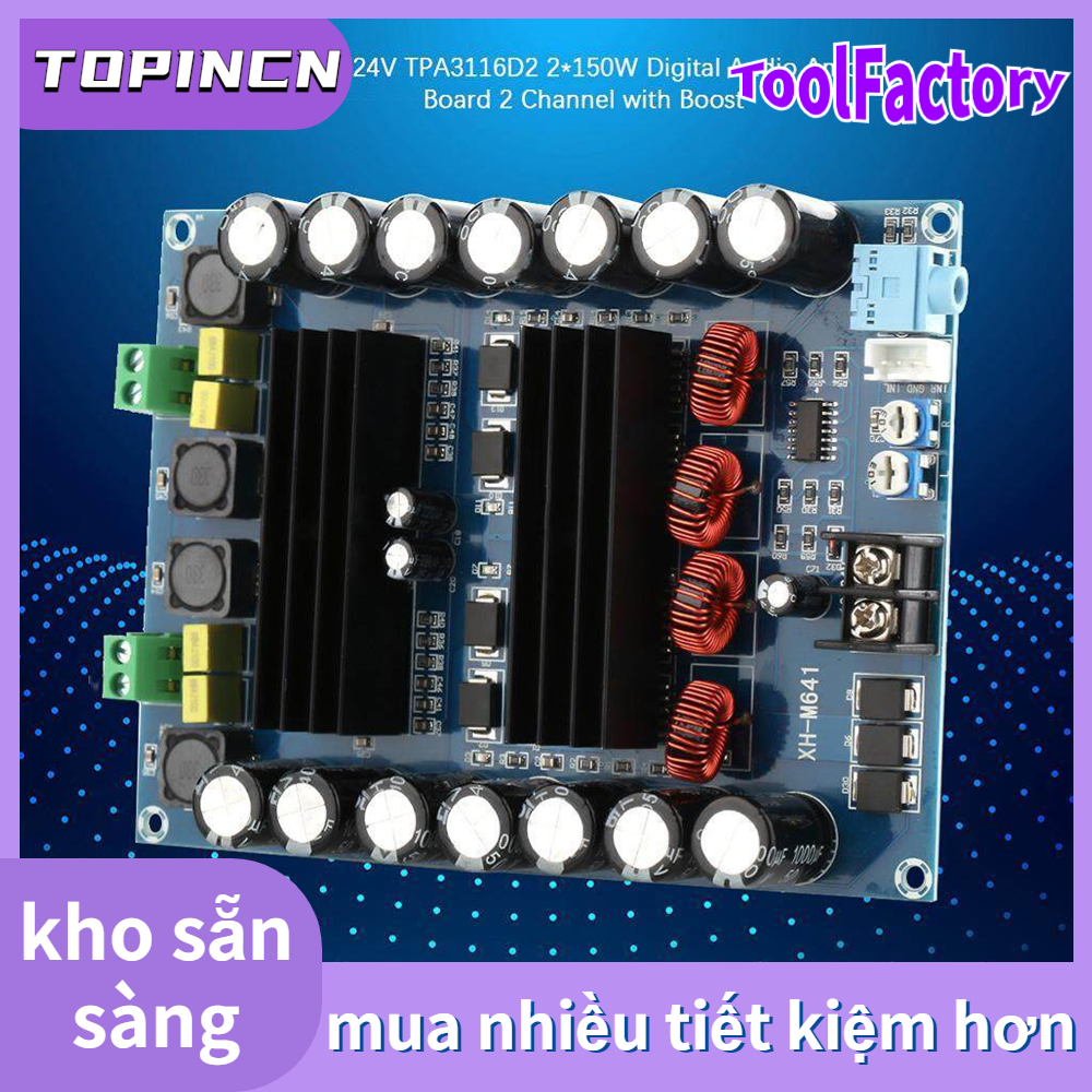 DC 12V 24V TPA3116D2 2*150W Digital Audio Amplifier Board 2 Channel with Boost
