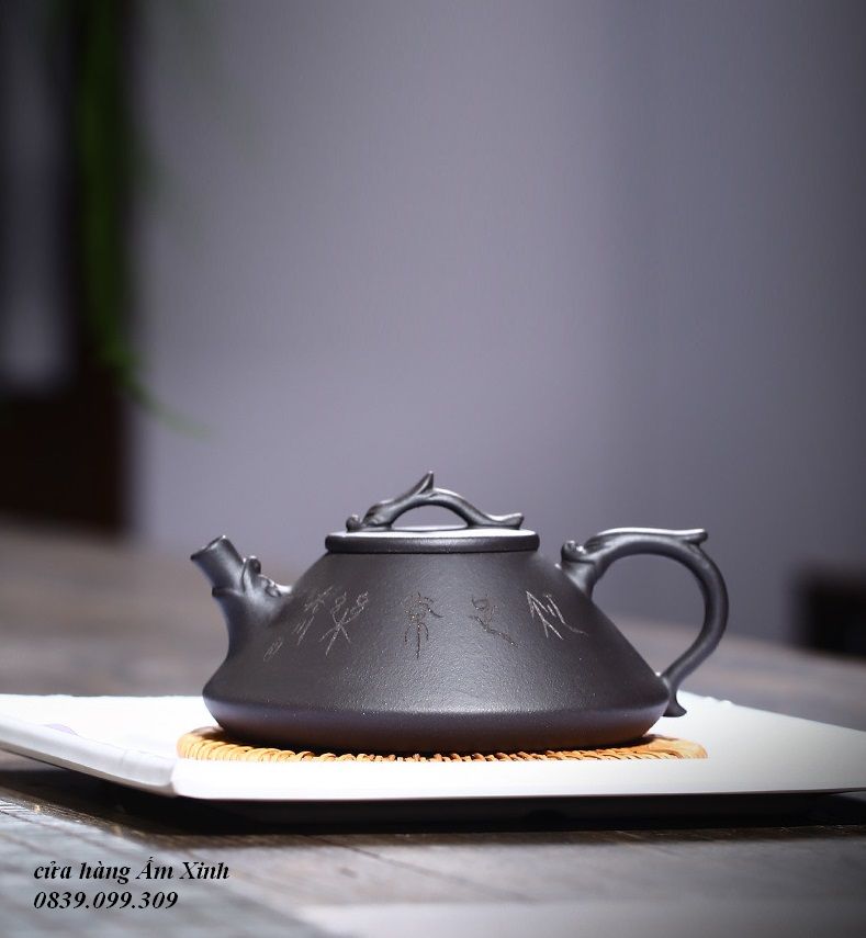 Ấm Tử Sa Nghi Hưng Long Biều 170 ml (nguyên khoáng Hắc Nê)