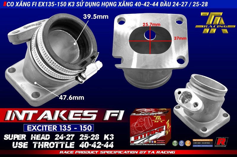 Co xăng exciter 135 lên fi