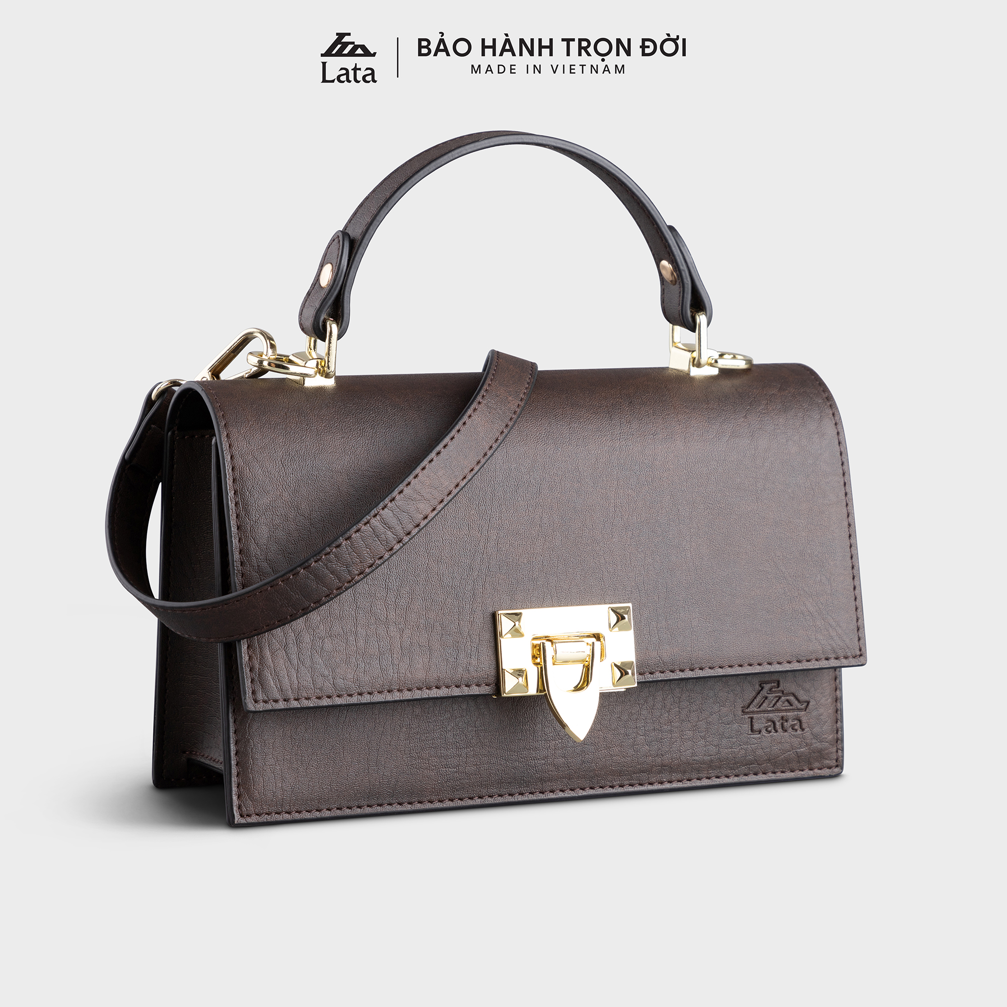 Túi Lata (Thời trang nữ dự tiệc phối khóa - Túi đeo chéo da HN86)
