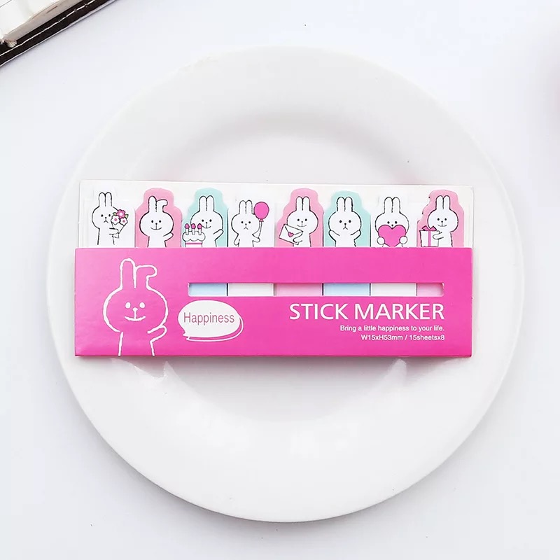 Giấy Note Đánh dấu trang hình thú đứng - Sticker