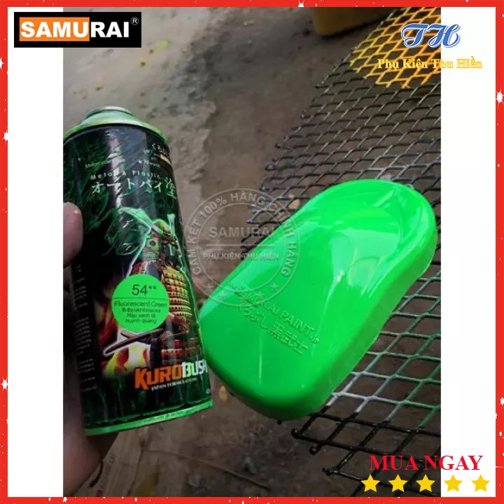 [HCM]Sơn Xịt Samurai Màu Xanh Lá Huỳnh Quang - Mã 54