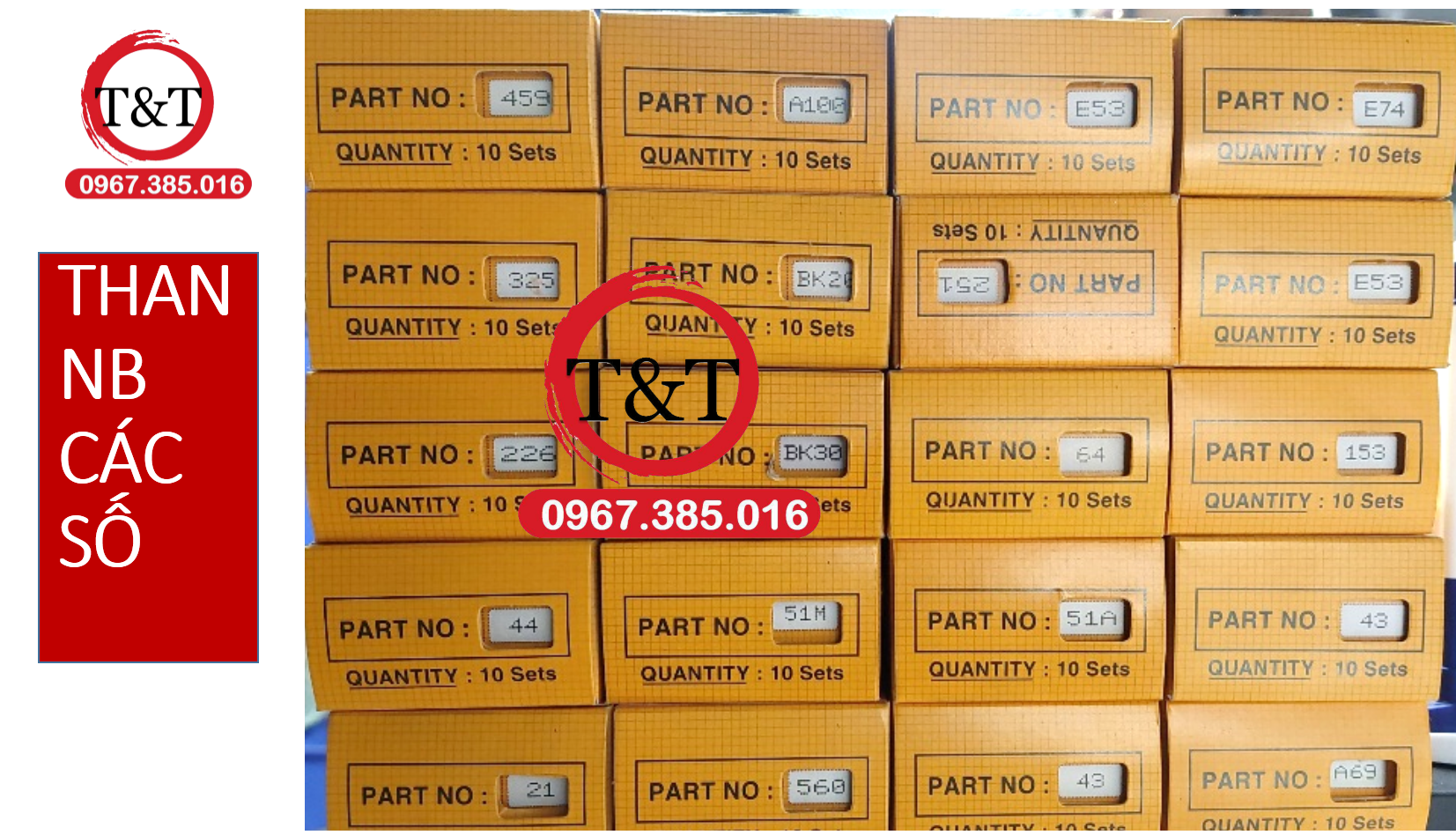 CHỔI THAN HỘP VÀNG NB A69 . (đục 388, cắt nhôm)