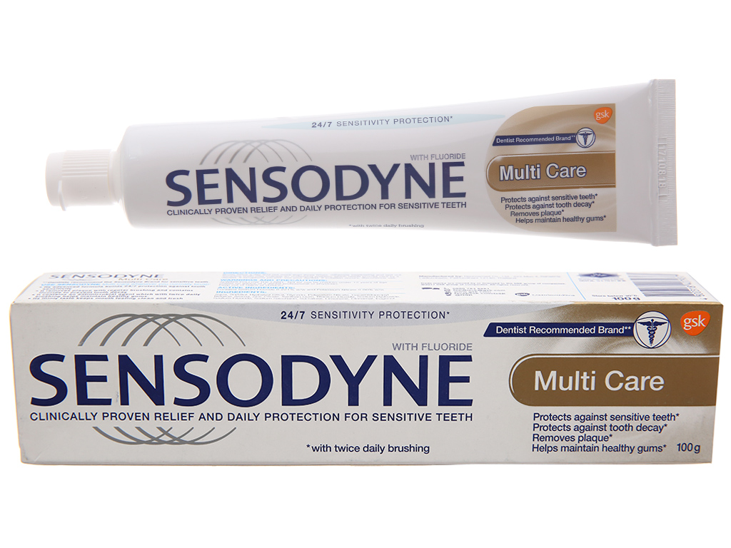 Combo 5 tuýp kem đánh răng sensodyne gentle whitening 100g