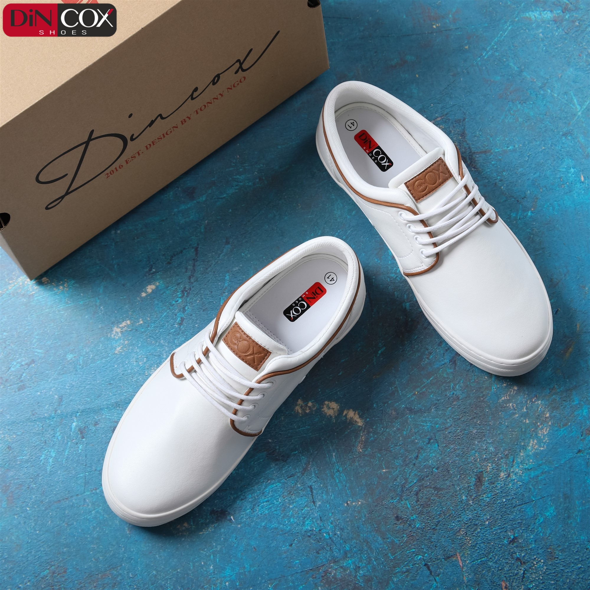 Giày Thể Thao Nam DinCox Off White C03