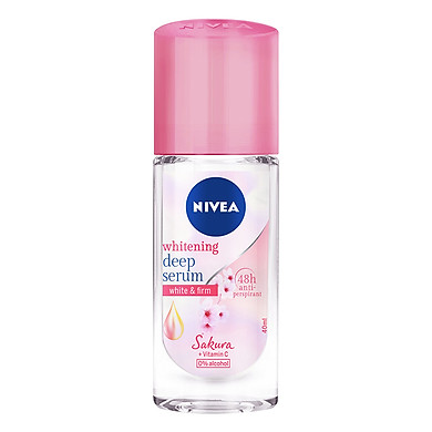 Lăn serum ngăn mùi NIVEA trắng mịn hương hoa Sakura