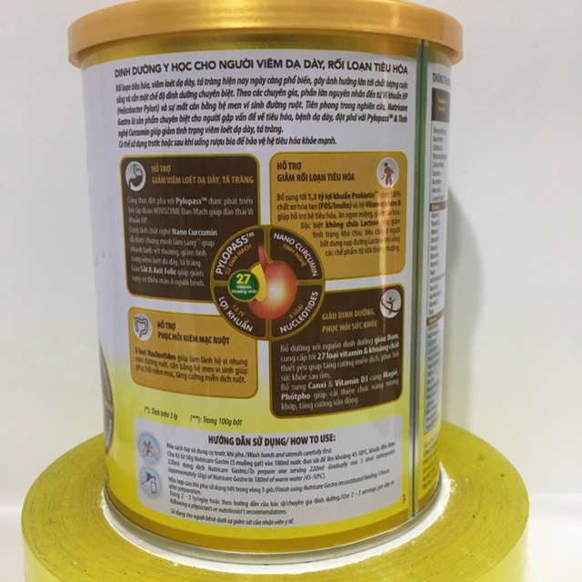 Sữa NutriCare Gastro-400g ( dd y học cho người viêm dạ dày và rối loạn tiêu hóa ) date: 5/ 2025