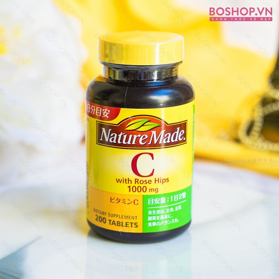 VIÊN UỐNG VITAMIN C NATURE MADE WITH ROSE HIPS 1000MG  - 5224