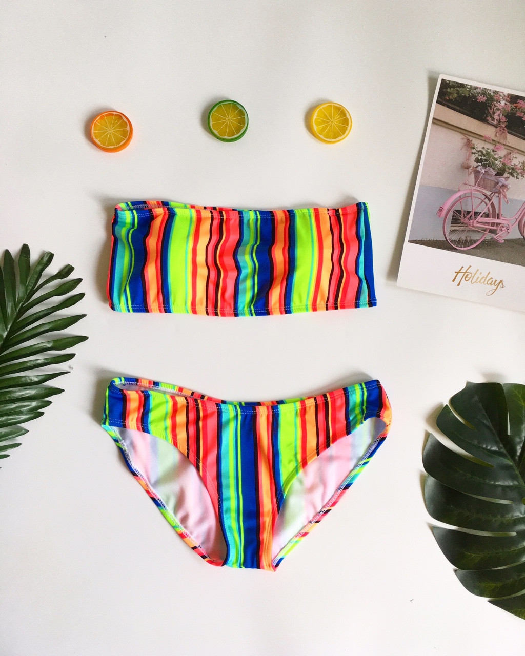 Bikini sọc 7 màu dễ thương