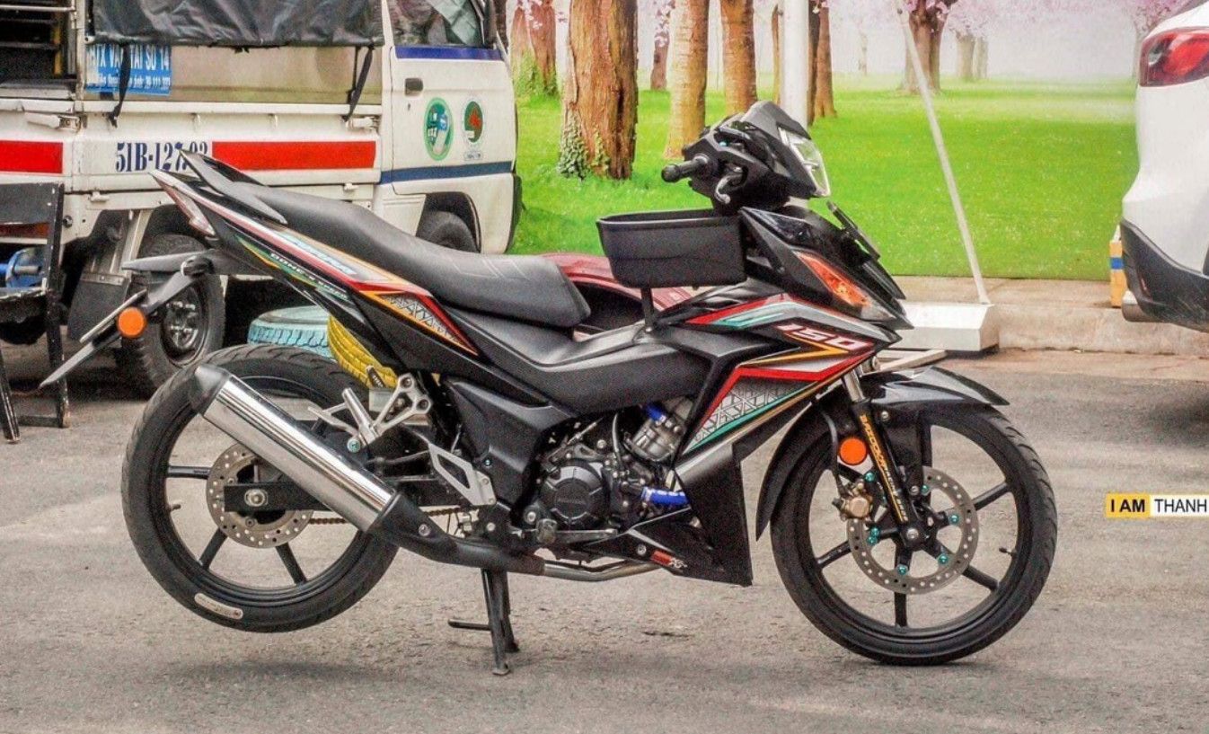 tem rời dán xe winner 150 chỉ titan bạc xe đen