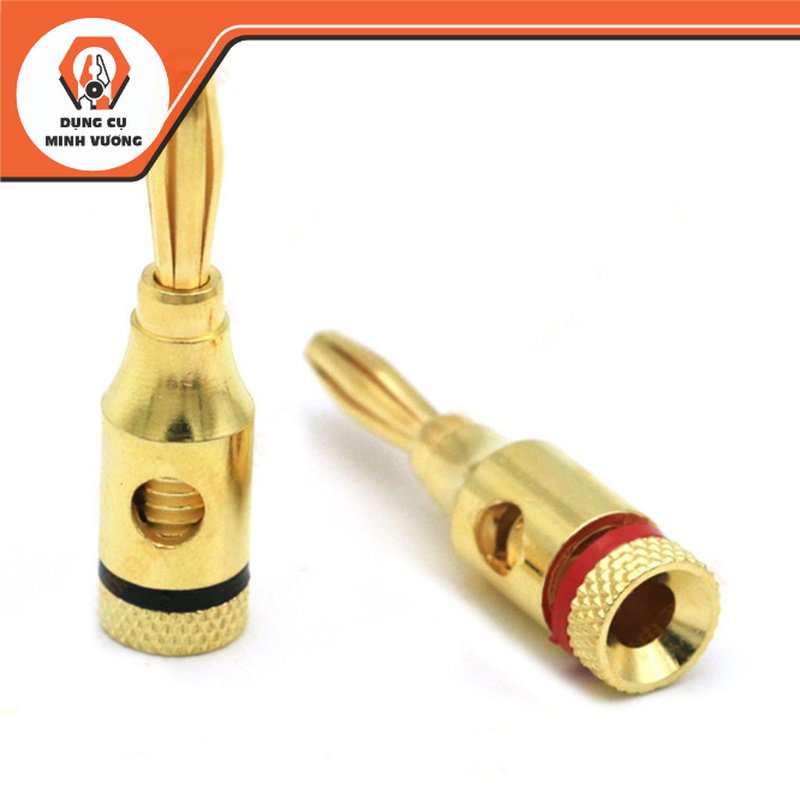 Cặp 2 Jack Bắp Chuối Mạ Vàng dùng cắm loa.