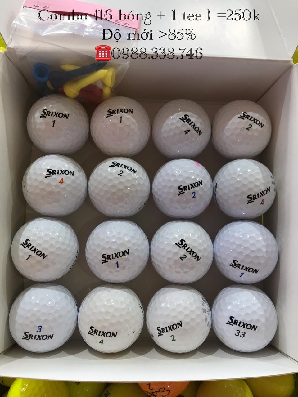 Combo bóng golf srixon 16 quả+ 1 gói tee _shop golf golf hồng nhung