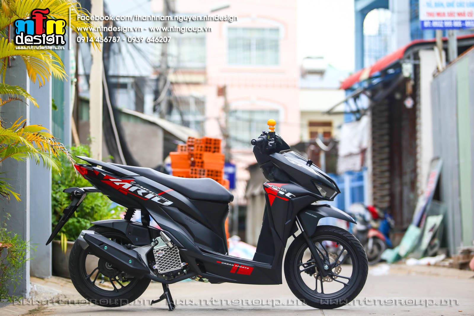 Tem Rời Dán Xe Vario 2018 Mẫu Chữ Vario 150 Đen Đỏ Trắng Cực Đẹp, Hàng 3 Lớp Chất Lượng Cao