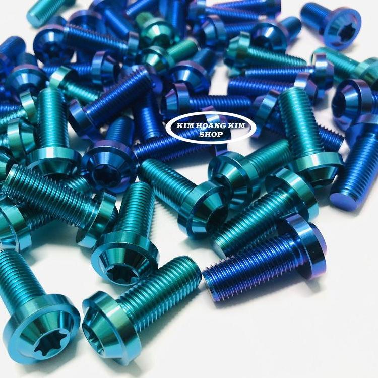 Ốc Titan GR5 10li25 gắn mọi loại xe (Titan 100%)xanh tím và xanh lục