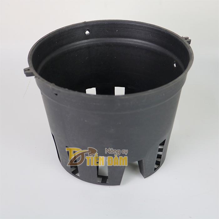 5 chậu nhựa đen trồng Lan phi 14cm