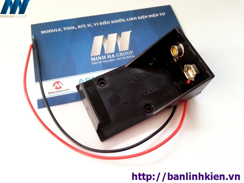 Hộp đế pin 9v thường