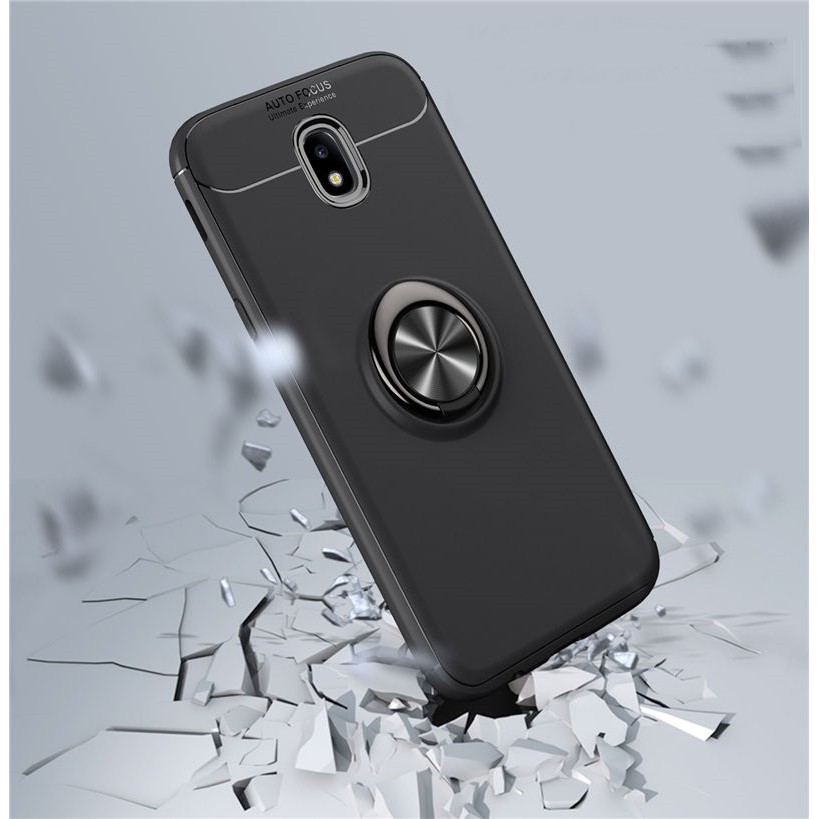 Ốp Lưng SAMSUNG J7 Pro Cao Su Bracket Iring (Đen)