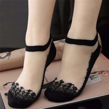 Combo 10 đôi tất/vớ nữ ren công chúa cổ ngắn